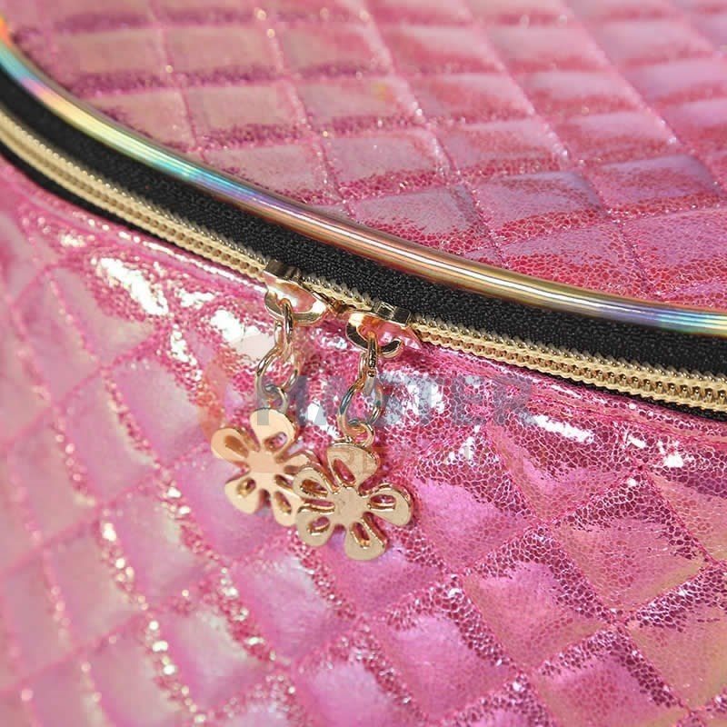 Pink Leather Bag Zipper