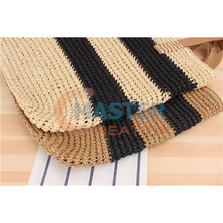 Striped Straw Woven Fabric
