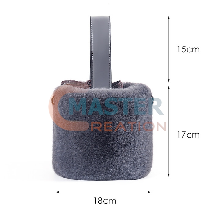 Gray Plush Bag