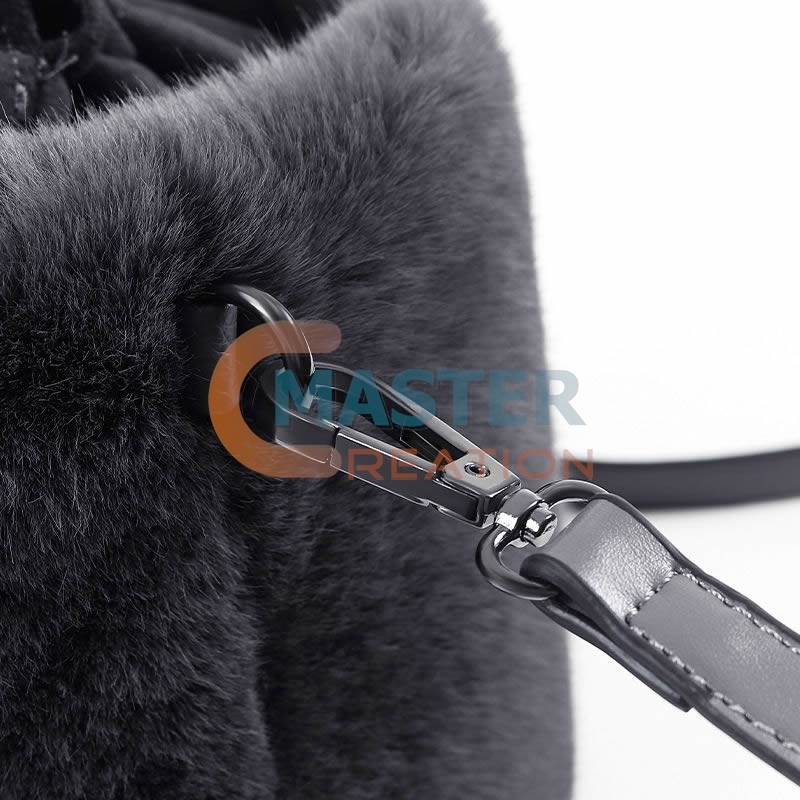 Leather Plush Bag Handle