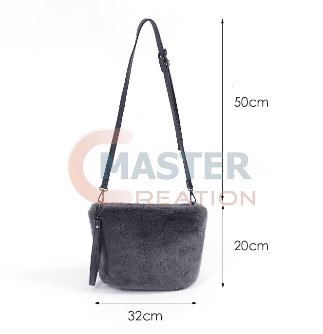 Cool Gray Plush Bag