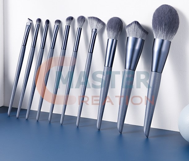Light Blue Makeup Brushes