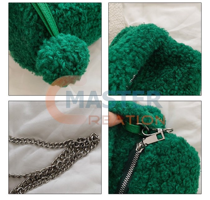 Green Fluffy Bag