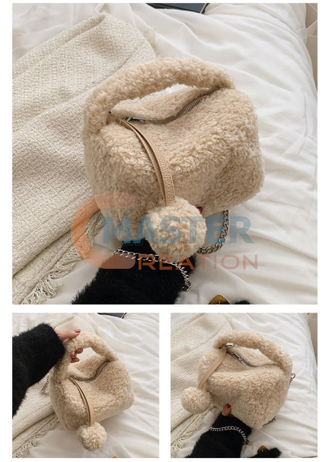 Beige Plush Bag