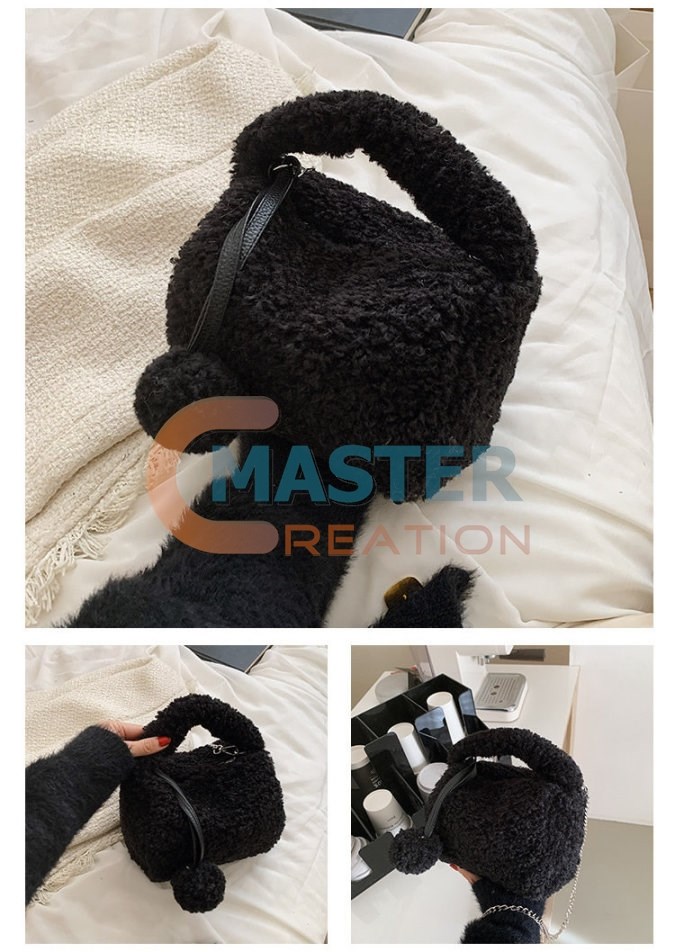 Black Fluffy Bag
