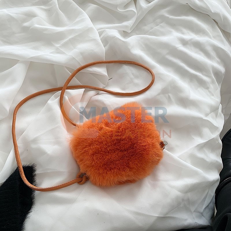 Orange Fur Bag