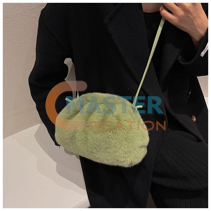 Green Fur Bag
