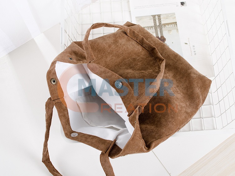 Brown Velvet Shopping Bag