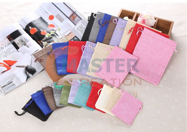 Colorful Gift Linen Pouch