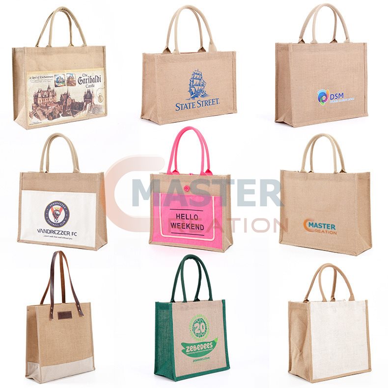 Jute Logo Tote Bag
