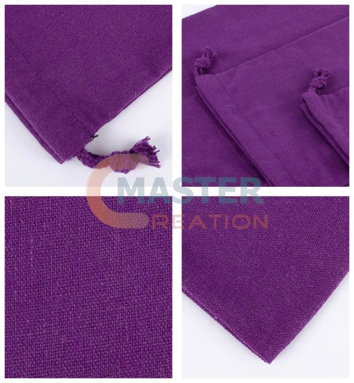 Purple Linen Pouch