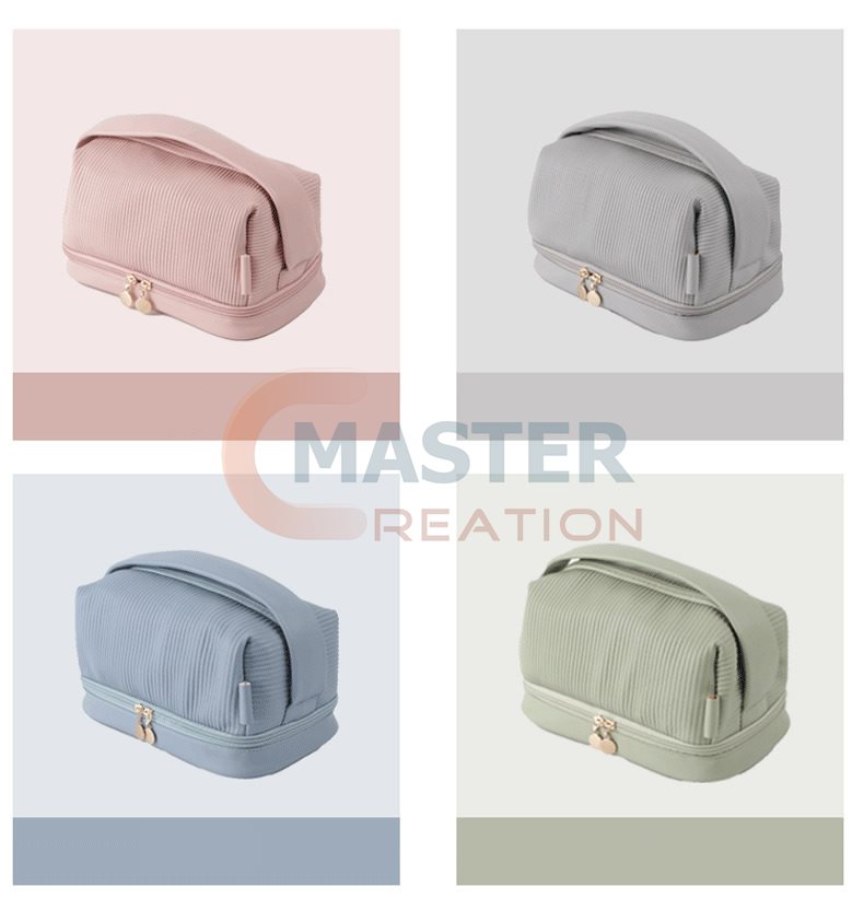 Solid Color Cosmetic Bag