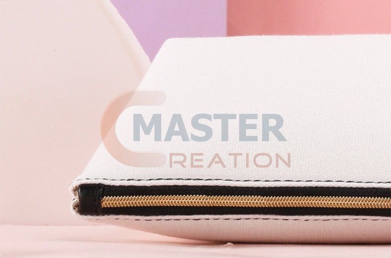 Gold Zipper Canvas Bag