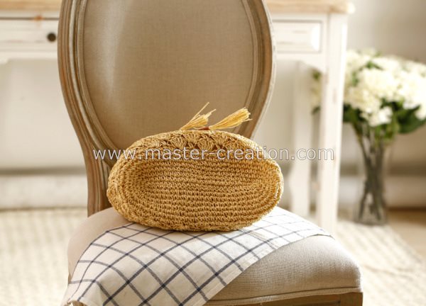 Woven Straw Bucket Bag