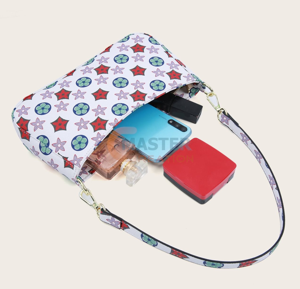 Flower Leather Handbag