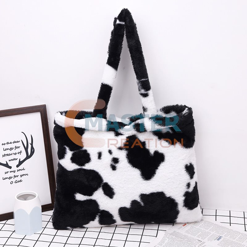 Cow Skin Plush Handbag
