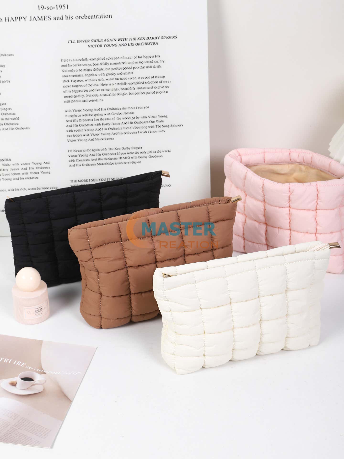Checkered Cosmetic Pouch