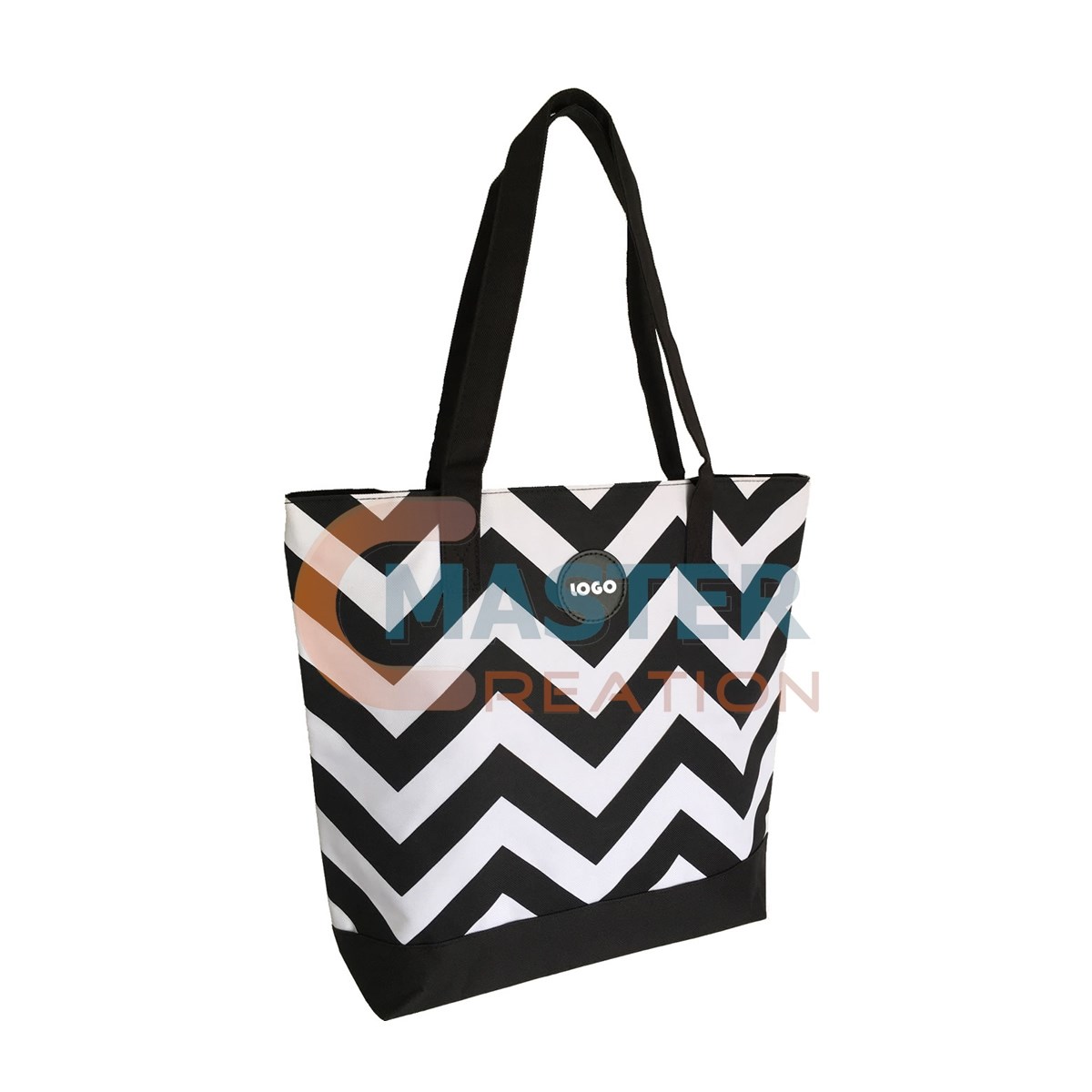 White Striped Bag