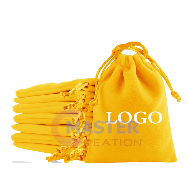 velvet jewelry pouches with logo