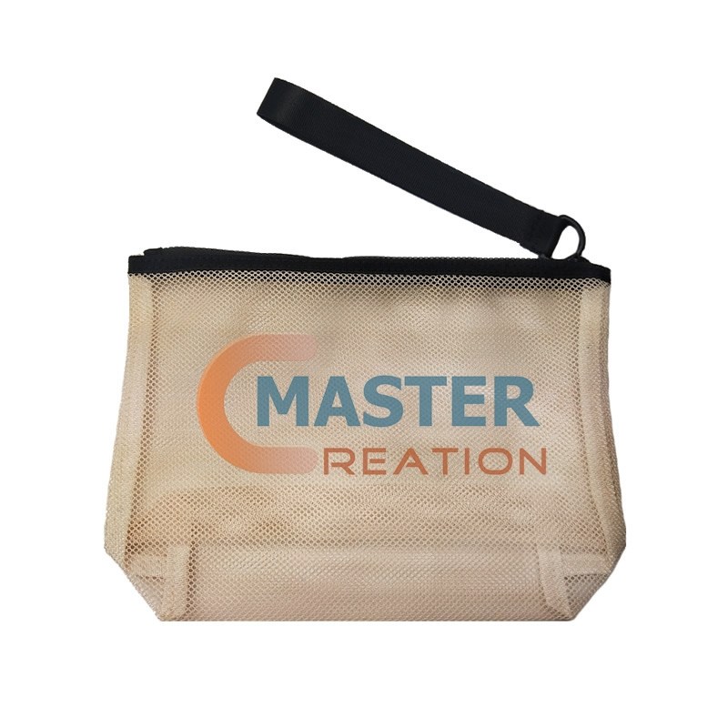Beige Mesh Bag