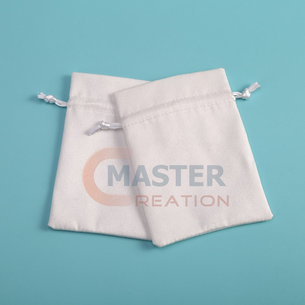 White Drawstring Pouch
