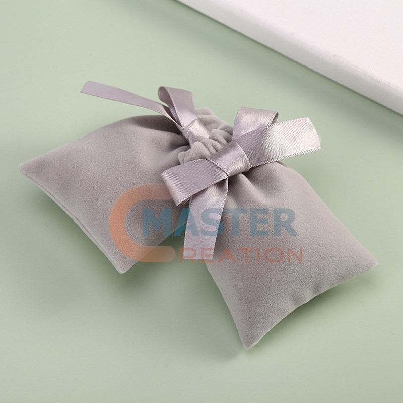Gray Velvet Bag