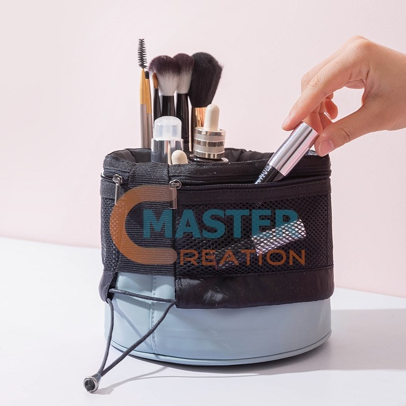 Cylindrical Cosmetic Bag