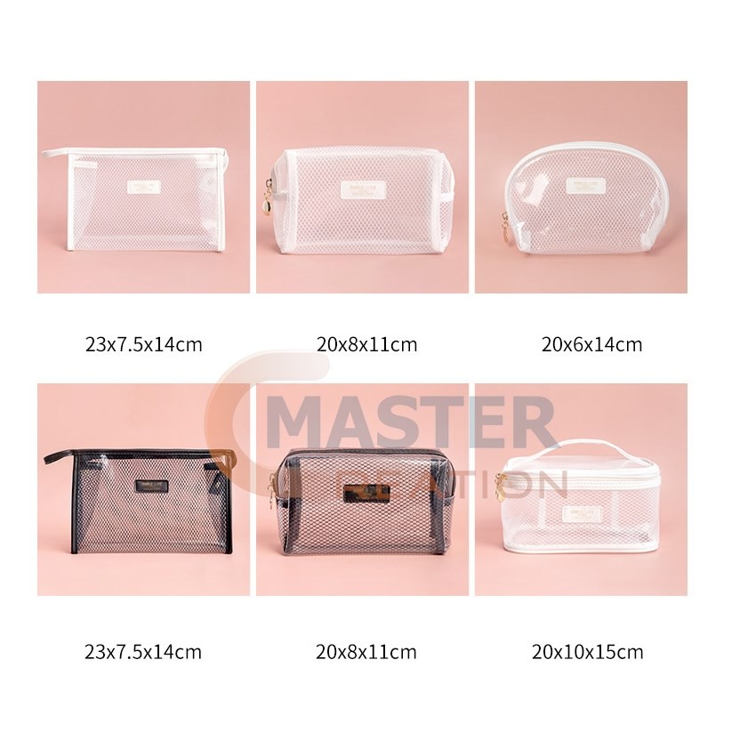 Transparent Mesh Cosmetic Bag