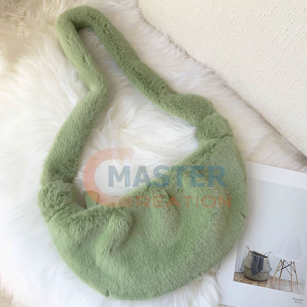 Green Fur Bag
