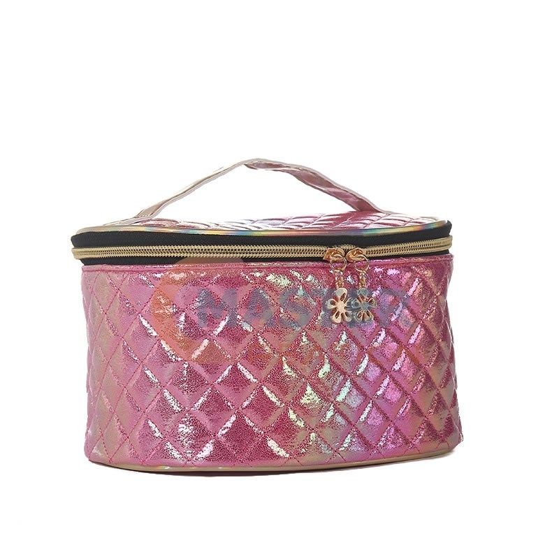 Pink PU Cosmetic Bag