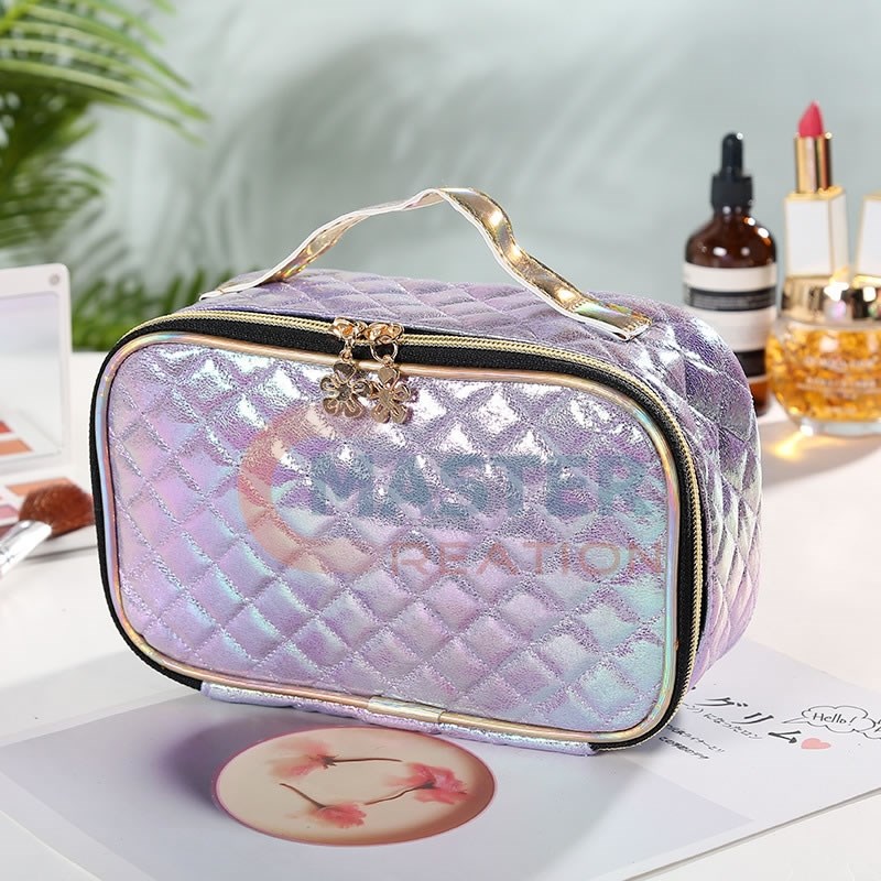 Purple Glossy Makeup Bag