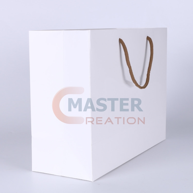 Customized White Paper Bag