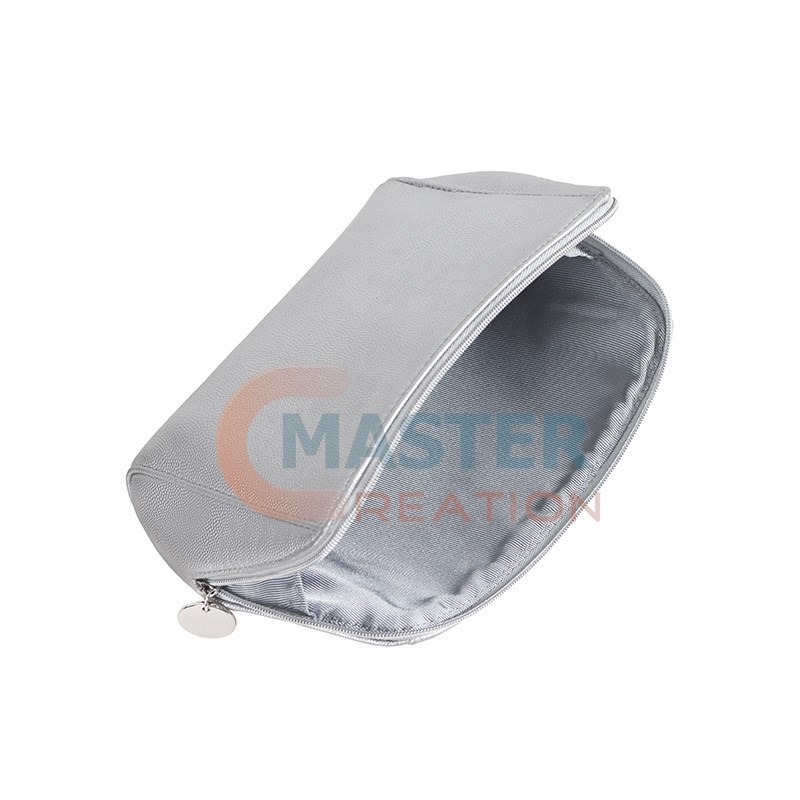 Silver Cosmetic Clutch