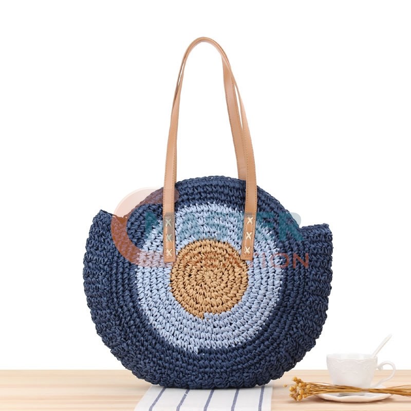 Round Straw Tote
