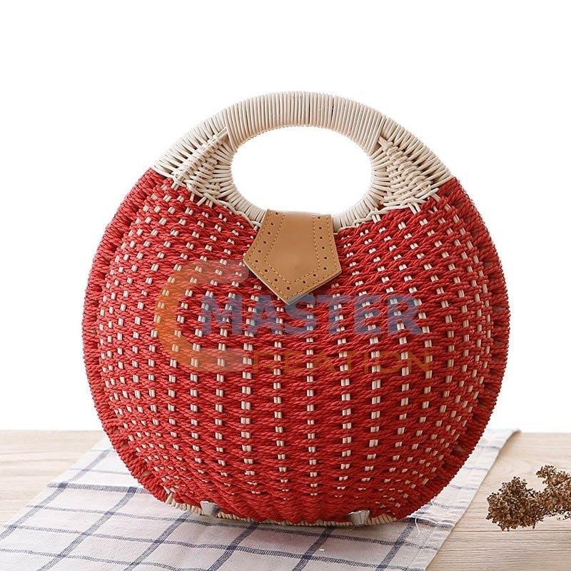 Red Rattan Bag