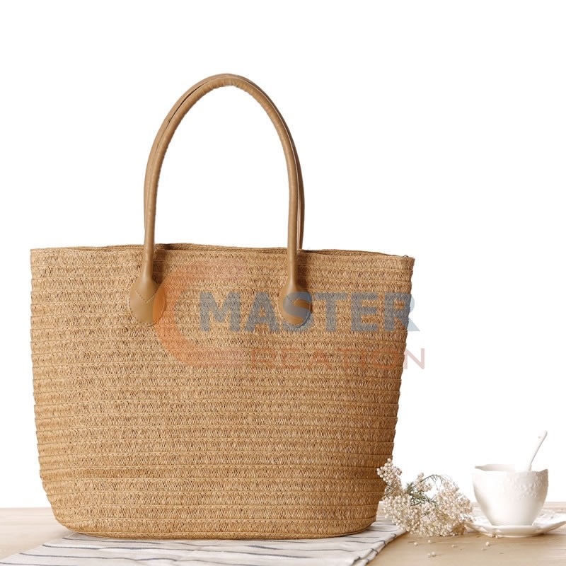 Beige Rattan Bag