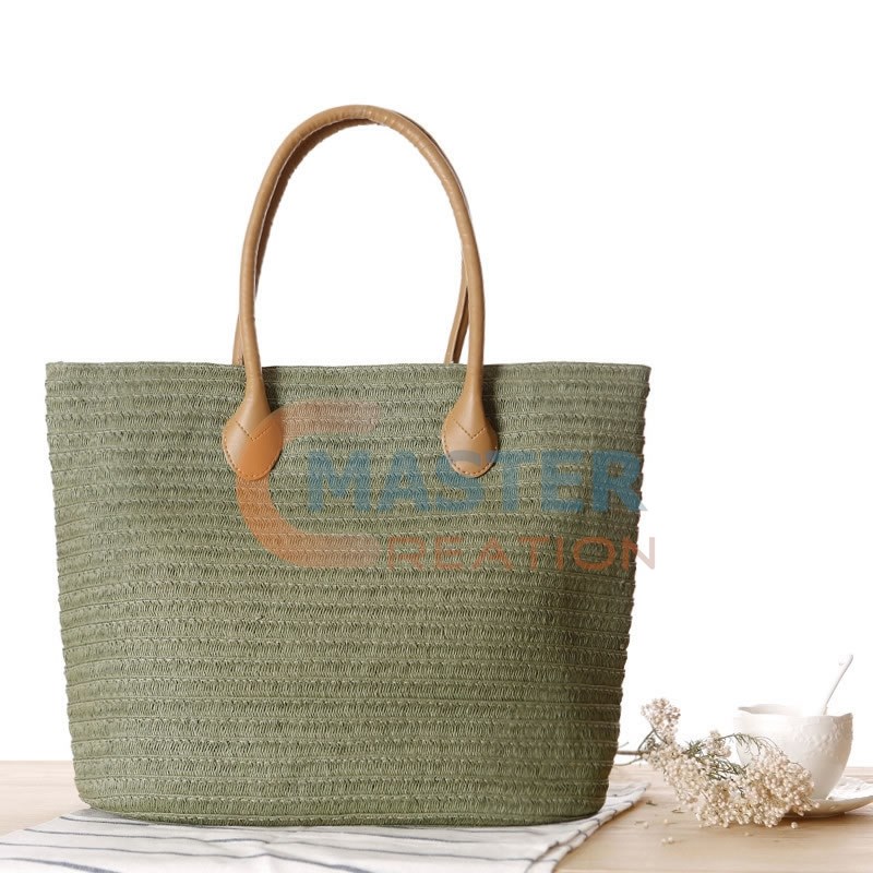 Green Straw Handbag