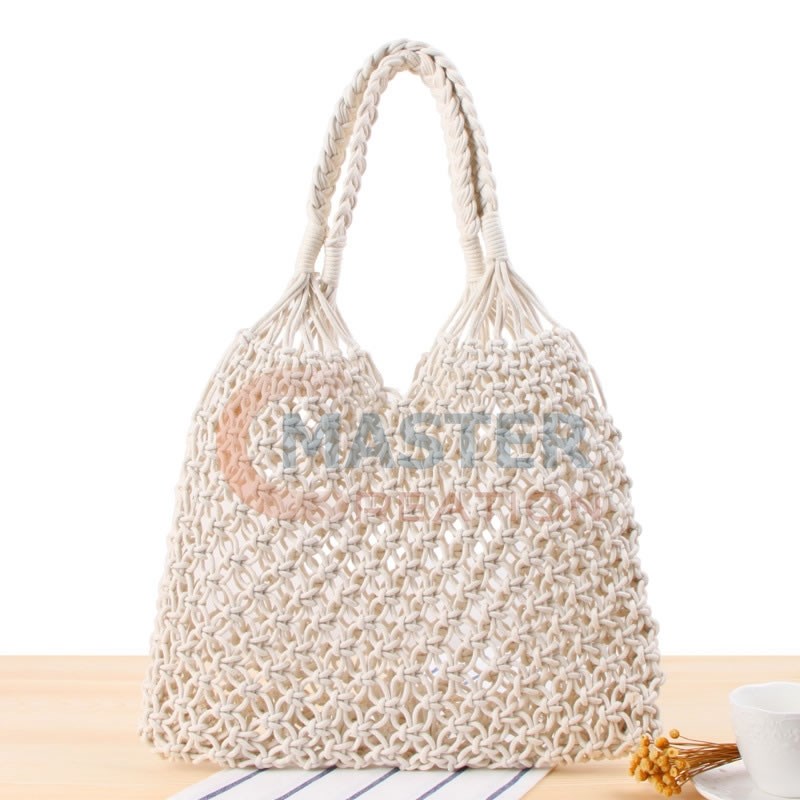 White Cotton Rope Bag