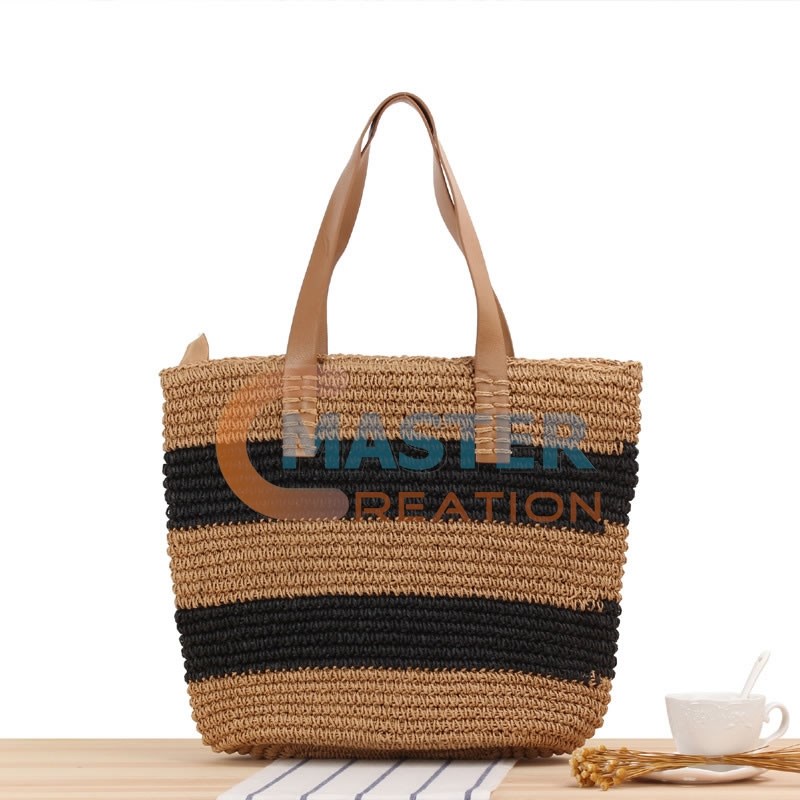 Striped Woven Bag