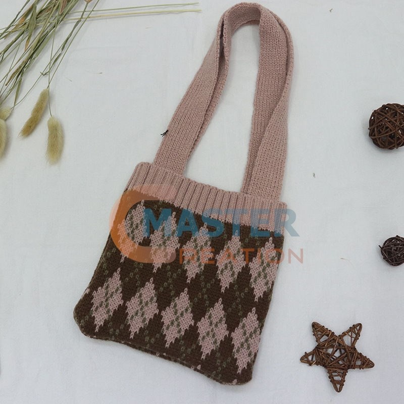 Lattice Knitting Tote