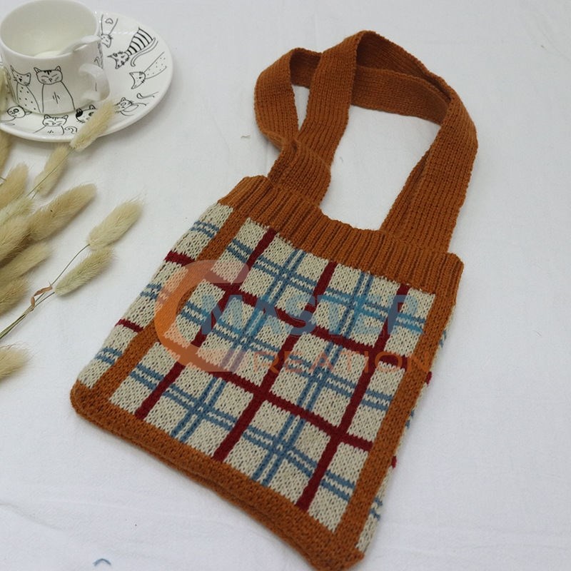Knitted Diagonal Bag