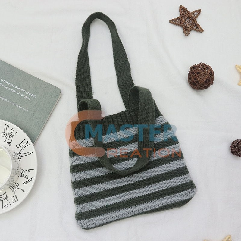 Striped Knitted Bag