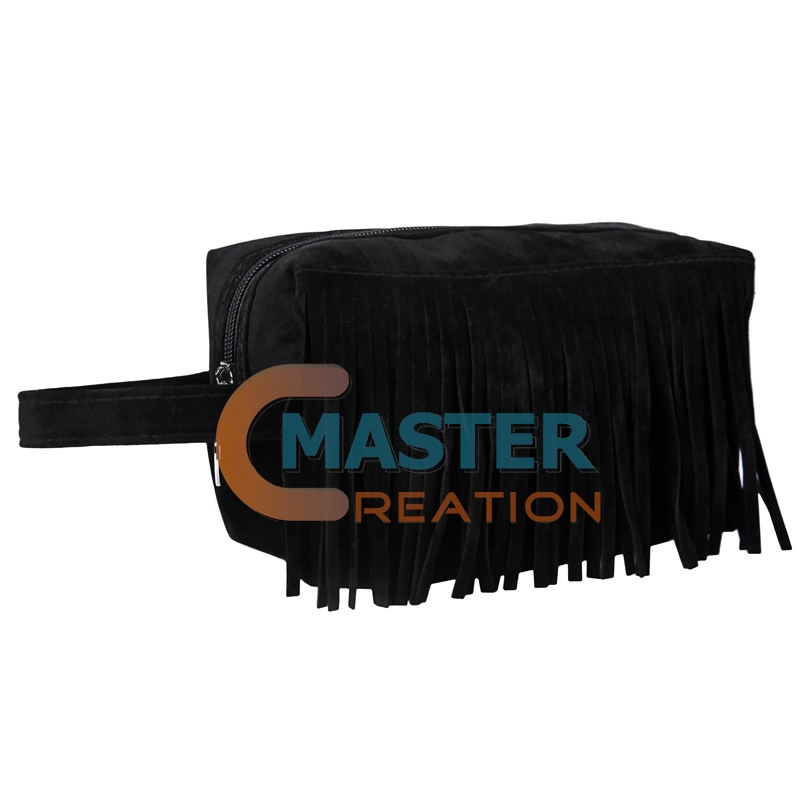 Black Velvet Makeup Bag