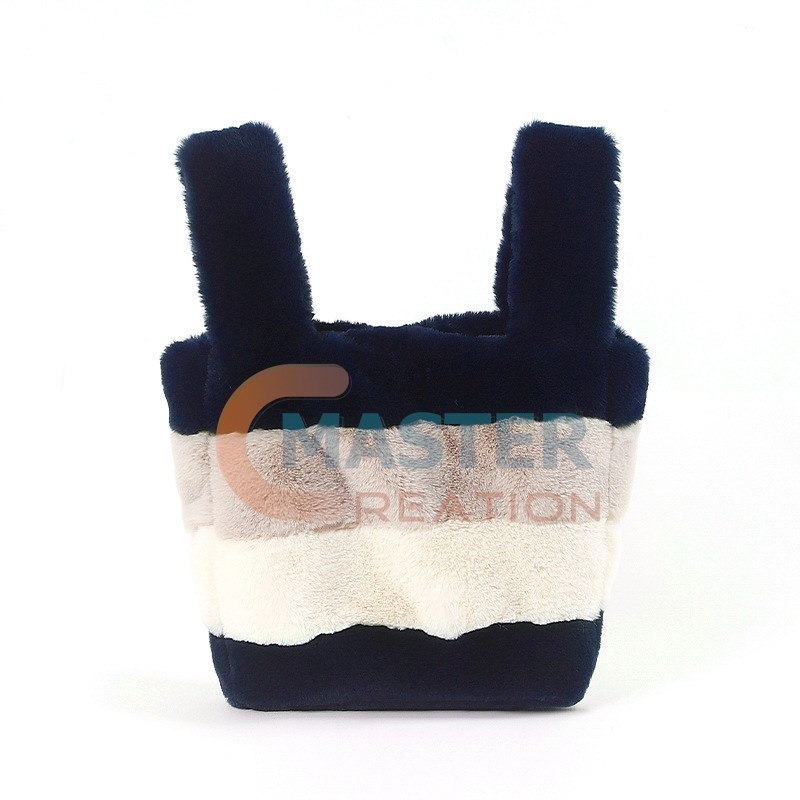 Striped Fur Bag