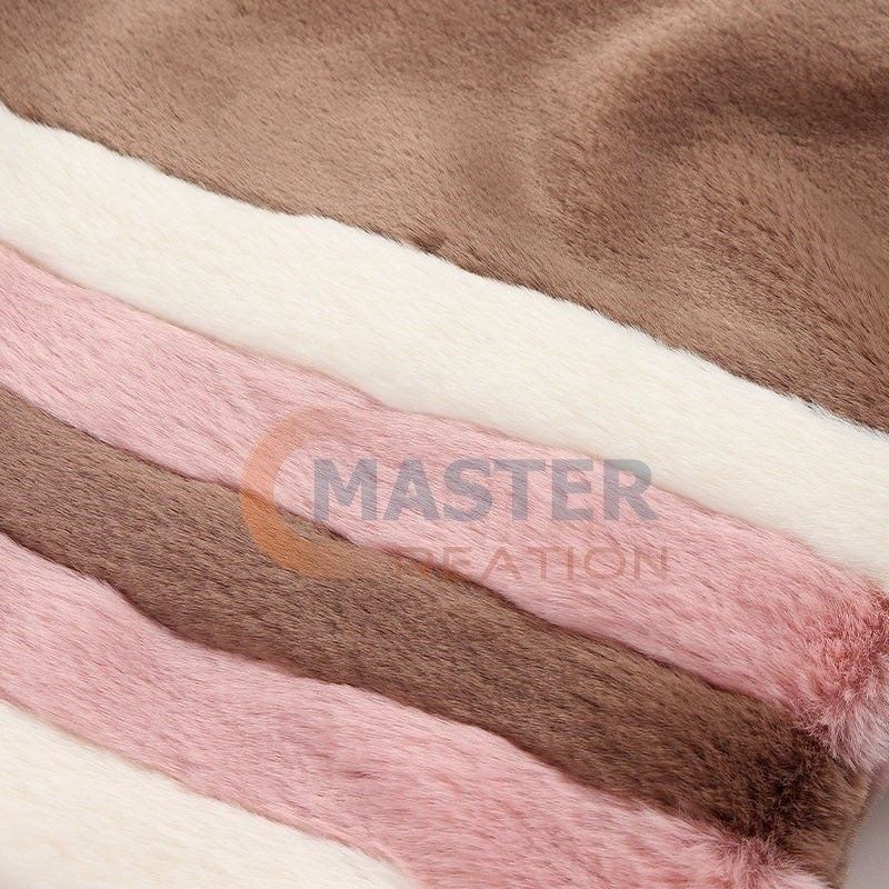Stitching Colorful Plush Fabric