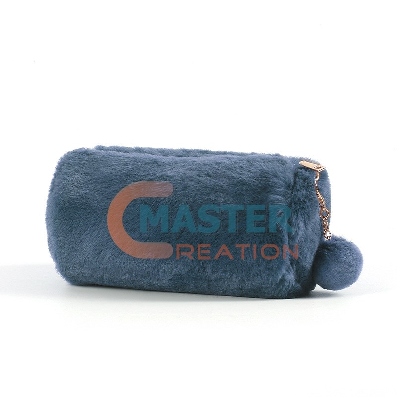 Blue Plush Handbag
