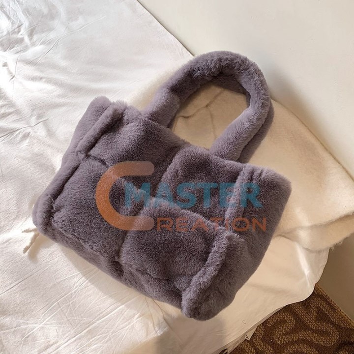Gray Plush Bag