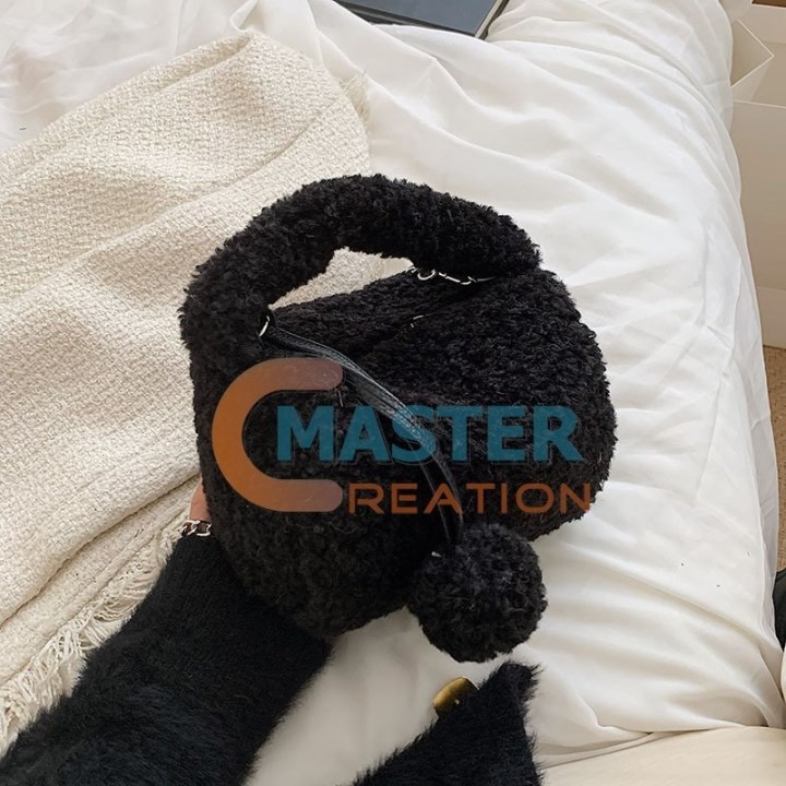Pompon Plush Bag