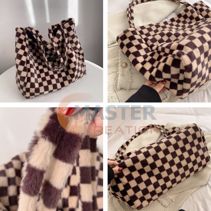 Plaids Plush Bag