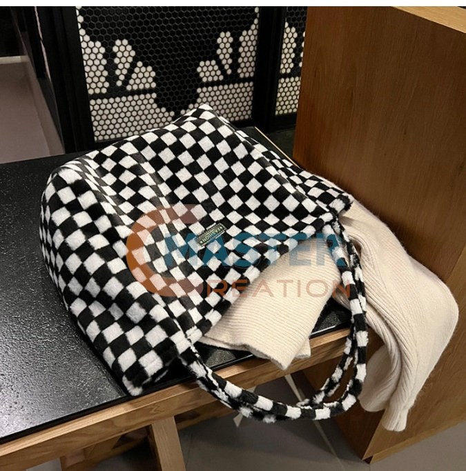 Checks Plush Bag